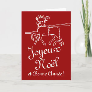 Joyeux Noëlの挨拶状 のフランスのなクリスマスの文字 シーズンカード