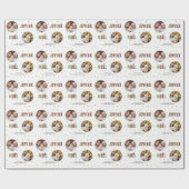 Joyeux Noelの文カラフル字 ラッピングペーパー (フラット)