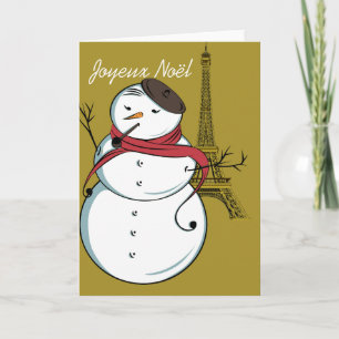 Joyeux Noëlの雪だるま シーズンカード