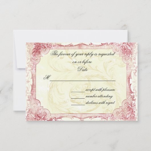 Joyeux Noelのrsvp 出欠カード (裏面)