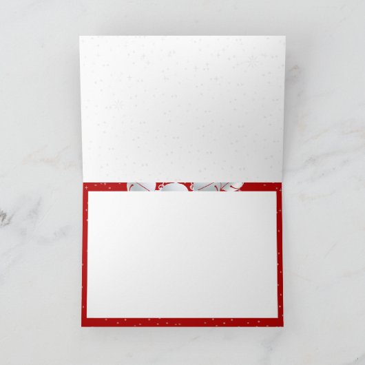 Joyeux Noelカナダフランスののクリスマススターズベル シーズンカード (内部)