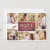 Joyeux Noelクリスフランスのマモダンス写真コラージュ シーズンカード (正面)
