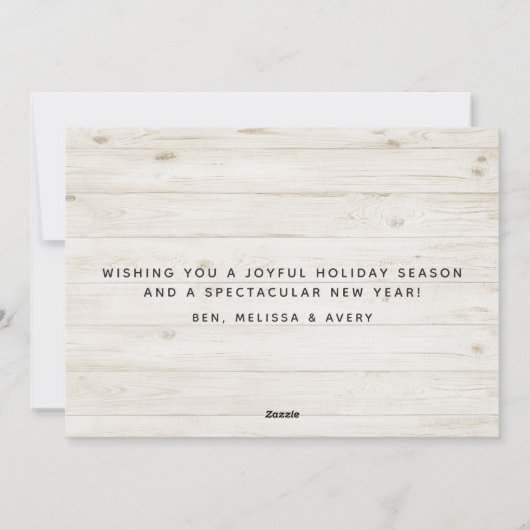 Joyeux Noelクリスフランスのマモダンス写真コラージュ シーズンカード (裏面)