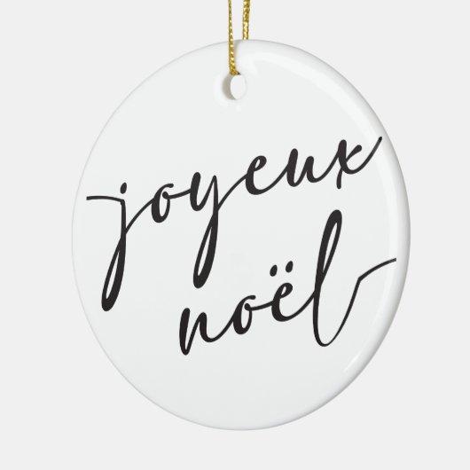 Joyeux Noelクリスマスカードまたはフランスのクリスマス セラミックオーナメント (左)
