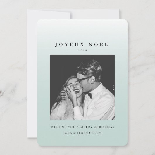 Joyeux Noelクリスマスフォトグラデーションカード シーズンカード (正面)