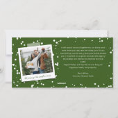 Joyeux Noelクリスマスブラシスクリプトシンプル4写真 シーズンカード (裏面)