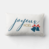 Joyeux Noelクリスマスホリデーズスクリプトベル ランバークッション (裏面)
