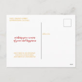 Joyeux Noelゴールドフォイルスワッシュホリデーフォト シーズンポストカード (裏面)