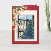 JOYEUX NOELパリの景色のクリスマスの挨拶 シーズンカード (正面)