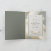 Joyeux Noelフォトカードモダン金ゴールドストロ絵を描ーク カード (内部)