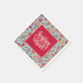 Joyeux Noelメリークリスマスパタフランスのーン スタンダードカクテルナプキン (角)