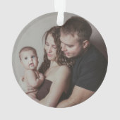 Joyeux Noelメリークリスマスポインセチア写真デコール オーナメント (裏面)