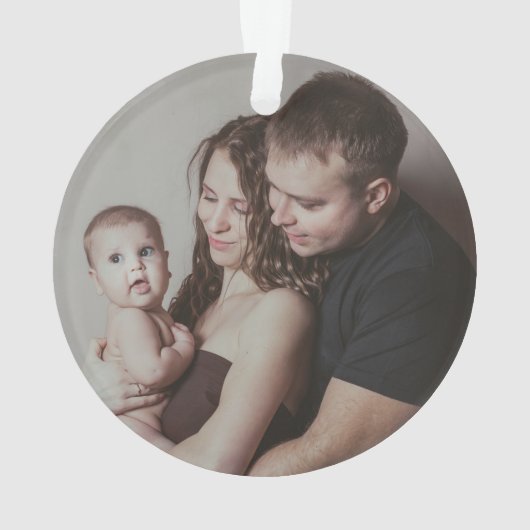 Joyeux Noelメリークリスマスポインセチア写真デコール オーナメント (裏面)