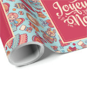 Joyeux Noelメリーフランスのクリスマスクリスマスフィギュア ラッピングペーパー (ロールコーナー)