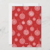 Joyeux Noelレッドクリスマスデコレーションフォトホリデー シーズンカード (裏面)