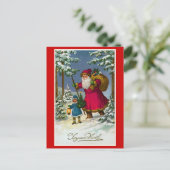 Joyeux Noelヴィンテージフランスの・クリスマス シーズンポストカード (スタンド正面)