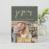 Joyeux Noel家族の写真クリスマス シーズンカード (スタンド正面)