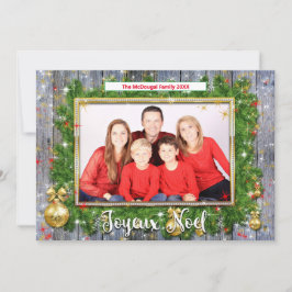 Joyeux Noel素朴クリスマスフランスのリース写真 シーズンカード