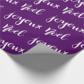 Joyeux Noel |の手書きの原稿の休日|の紫色 ラッピングペーパー (角)