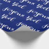 Joyeux Noel |の手書きの原稿の休日|の青 ラッピングペーパー (角)