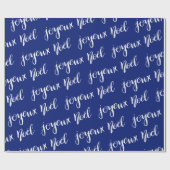 Joyeux Noel |の手書きの原稿の休日|の青 ラッピングペーパー (フラット)