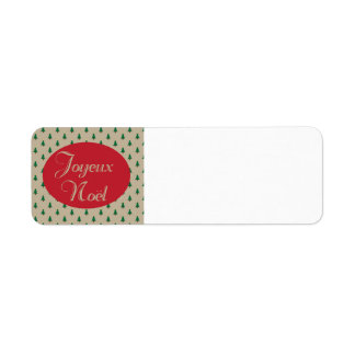 Joyeux Noel – クリスマスフランスのリターンラベル ラベル