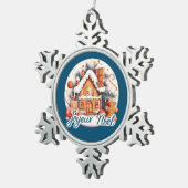 Joyeux Noël スノーフレークピューターオーナメント (右)