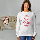 Joyeux Noel -フランスのクリスマスの願い – 赤い白 スウェットシャツ