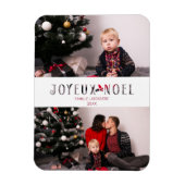 Joyeux Noël フランスの切り絵風 カスタムフォト マグネット (縦)