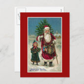 "Joyeux Noel"ヴィンテージフランスの・クリスマス シーズンポストカード (正面/裏面)