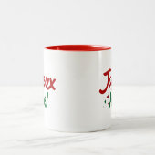 Joyeux Noël 手描き文字入り ツートーンマグカップ (中央)