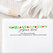 Joyeux Noel、水彩クリスマスバナー ラベル (インサイチュ)