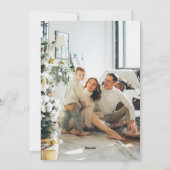 Joyeux Noel 4フォトフラットホリデーカード シーズンカード (裏面)