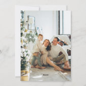 Joyeux Noel 4枚の写真フラットホリデーカード シーズンカード (裏面)