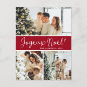 Joyeux Noel 4枚の写真 ホリデーポストカード (正面)