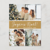 Joyeux Noel 4枚の写真 ホリデーポストカード (正面)