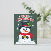 Joyeux Noël avec un Bonhomme de Neige Magique ポストカード (スタンド正面)
