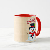 Joyeux Noël avec un Bonhomme de Neige Magique マグカップ (正面右)