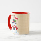 Joyeux Noël avec un Bonhomme de Neige Magique マグカップ (正面左)