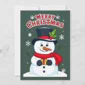 Joyeux Noël avec un Bonhomme de Neige Magique 招待状 (正面)
