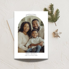 Joyeux Noël Bilingual French Christmas Arch Photo シーズンカード