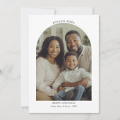 Joyeux Noël Bilingual French Christmas Arch Photo シーズンカード (正面)