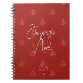 Joyeux  Noël  bordeaux 2025 ノートブック