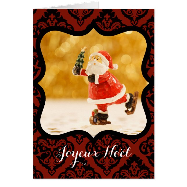 Joyeux Noel Cadre decoratif Photo Carte de Voeux (正面)