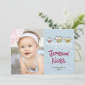 Joyeux Noel carte de photo de vacances シーズンカード (スタンド正面)