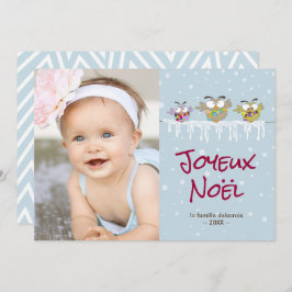 Joyeux Noel carte de photo de vacances シーズンカード
