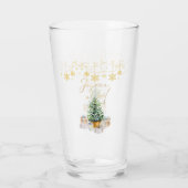 Joyeux Noel Christmas Tree Gold Snowflakes タンブラーグラス (裏面)