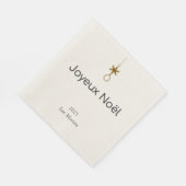 Joyeux Noel - delicate pine branches スタンダードランチョンナプキン (角)