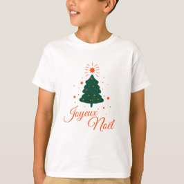 Joyeux Noël en rouge : sapin classique et joyeux Tシャツ
