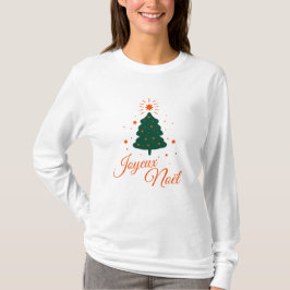 Joyeux Noël en rouge : sapin classique et joyeux Tシャツ